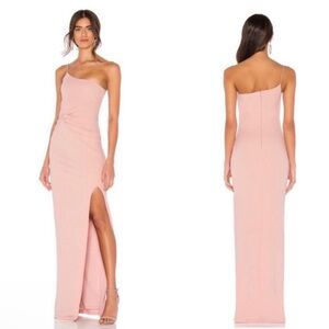 Nookie Lust One Shoulder Gown in Blush